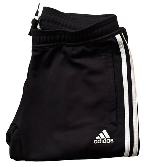 Adidas Tiro Tapered Track Pants Black White Stripe Jogger Climacool Size Medium - Picture 3 of 8
